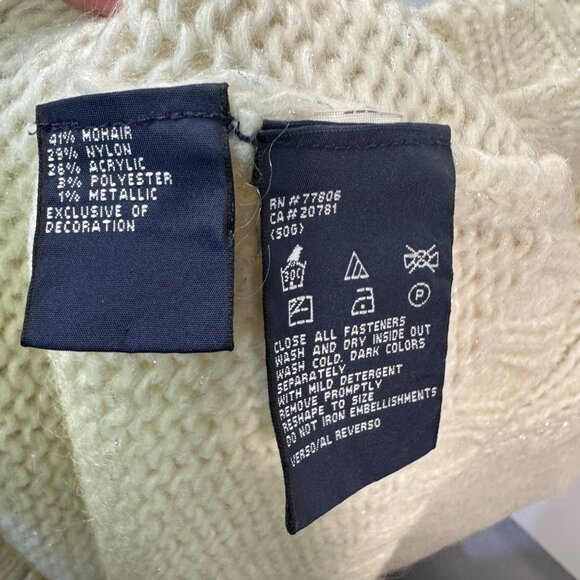 Vintage Hilfiger Womens Size XL Mohair Blend Knit Cardigan Sweater - Picture 6 of 6